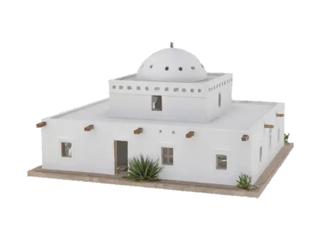 Tunisian House - Arab 3D model, vytvořený pomocí AI
