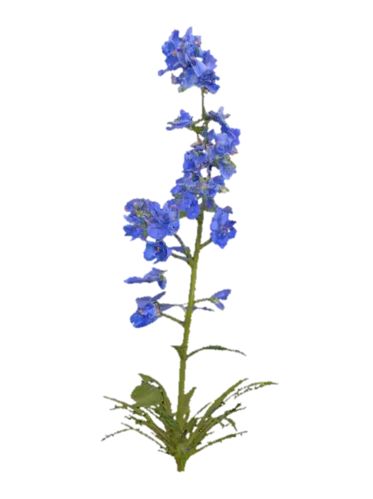 Blue Blossom Flower 3D model, vytvořený pomocí AI