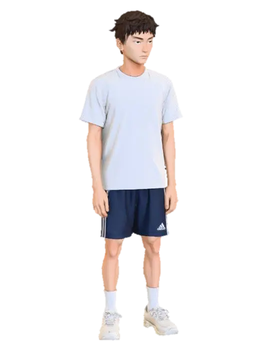 Determined Athlete 3D model, vytvořený pomocí AI