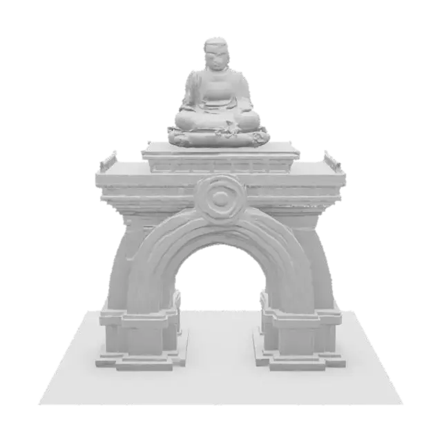 3D model for Art deco bronze Buddha , #arch#