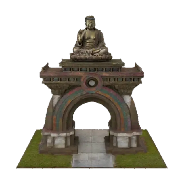3D model for Art deco bronze Buddha , #arch#
