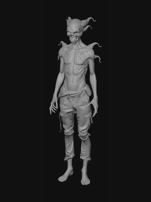 3D model for Photorealistic AAA-quality 3D game-ready character asset for Unreal Engine 5: a playable human infected by a symbiotic-mutating forest fungus in a dark survival horror fantasy world.
The character is a realistic adult human with grounded proportions and anatomy, designed as a player character archetype in a third-person survival game. The infection is neither purely hostile nor purely beneficial, but a symbiotic fungal system that simultaneously enhances and degrades the host, creating a visually readable duality of evolution and decay.