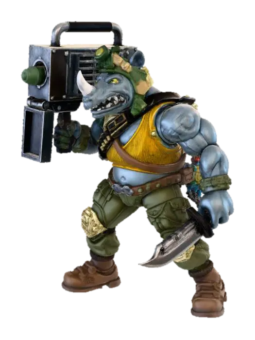 rocksteady - Turtles 3D model, vytvořený pomocí AI