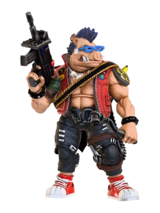 bebop - Turtles 3D model, vytvořený pomocí AI