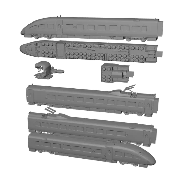 3D model for High-Speed Train Concept Blueprint