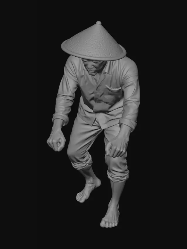 3D model for Mud-Drenched Farmer