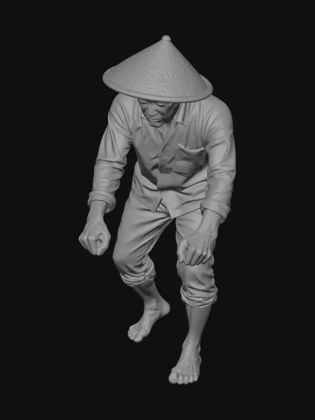3D model for Mud-Drenched Farmer