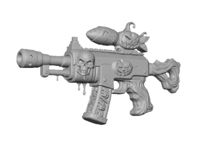 3D model for Jack-O'-Lantern Blaster Rifle, #Halloween2025#