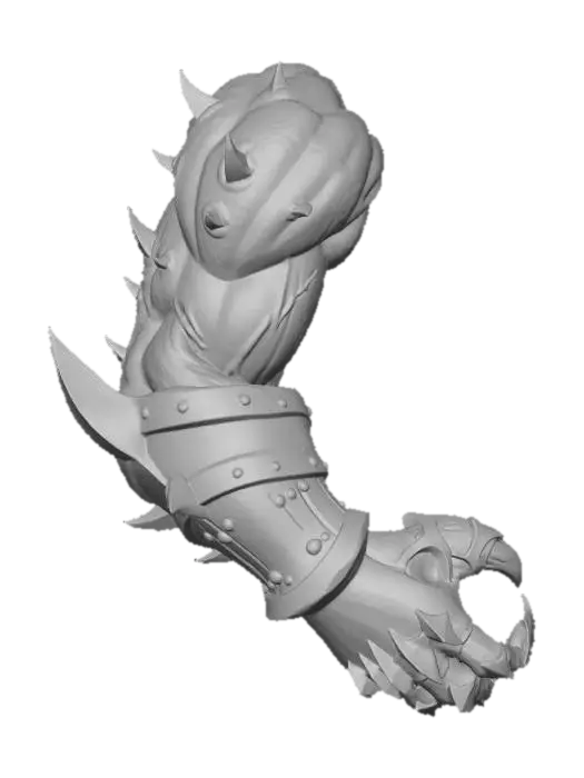 3D model for Infernal Warlord arm and gauntlets, #Halloween2025#