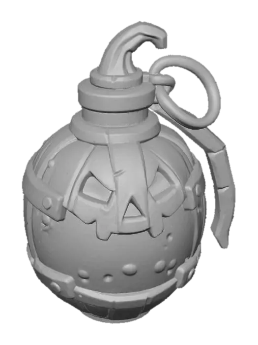 3D model for Jack-O-Lantern Grenade, #Halloween2025#