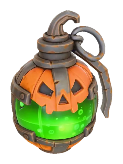 3D model for Jack-O-Lantern Grenade, #Halloween2025#