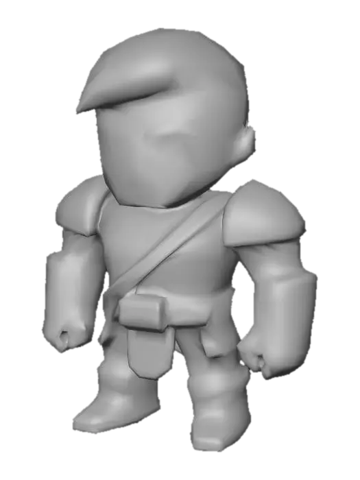 3D model for Warrior Stance