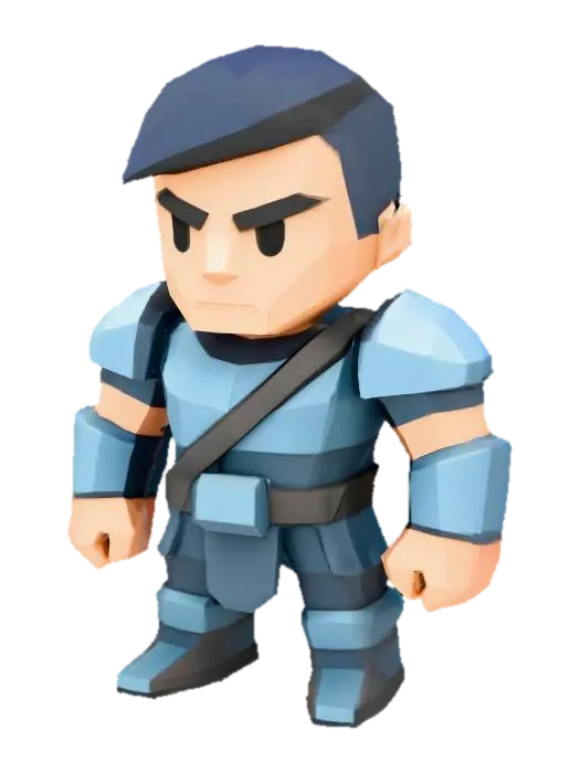 3D model for Warrior Stance