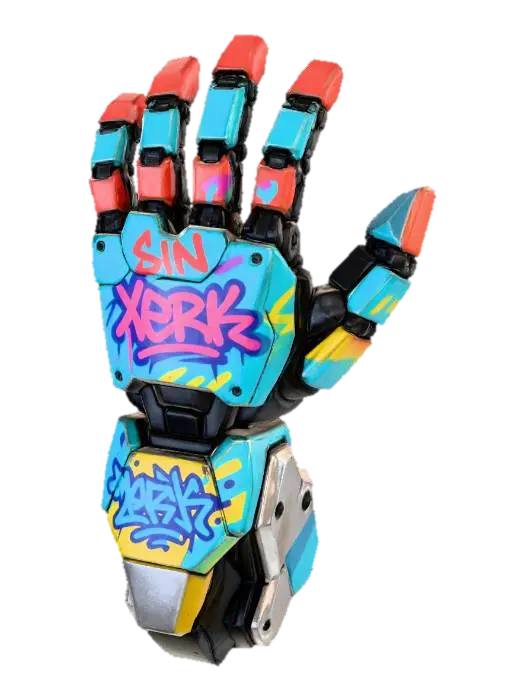 3D model for Graffiti Cyborg Hand, #Thanksgiving#