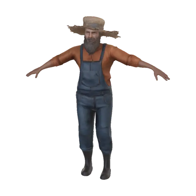 3D model for Farmer in a T-pose