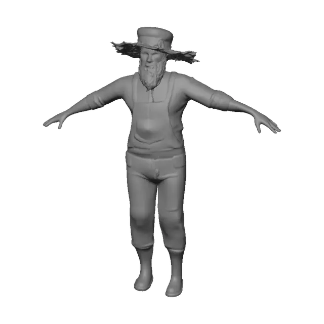 3D model for Farmer in a T-pose