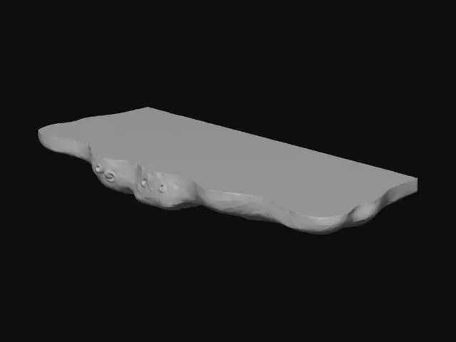 3D model for Rustic Wooden Shelf
