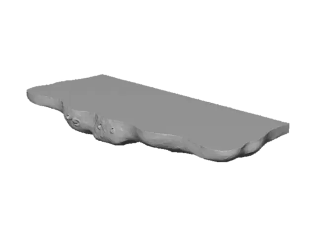 3D model for Rustic Wooden Shelf