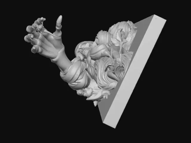 3D model for Skull art wall