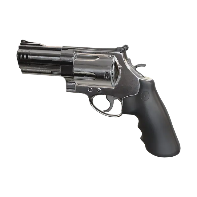 3D model for Low-Poly 50 Cal Revolver