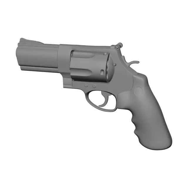 3D model for Low-Poly 50 Cal Revolver