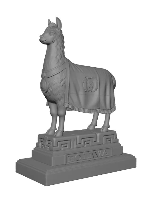 3D model for Gilded Llama of Bolivia