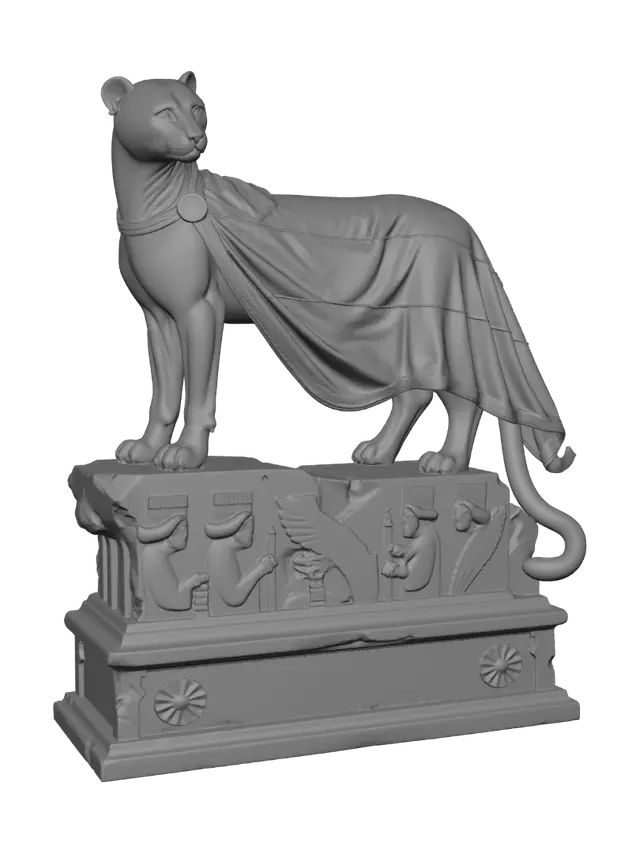 3D model for Leopard Draped in the Iranian Flag