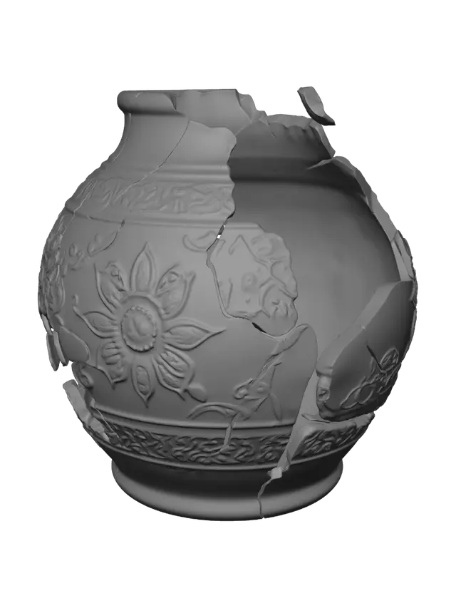 3D model for Broken Ornate Vase