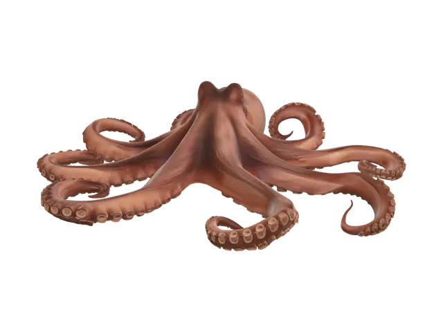 Crimson Kraken 3D model, vytvořený pomocí AI
