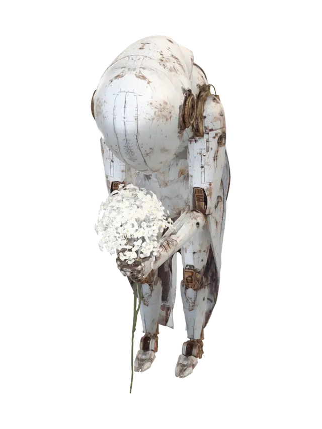 3D model for Rusted Sentinel with a Bouquet