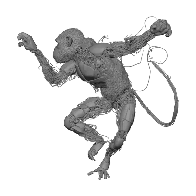 3D model for Leap of the Chrome Ape