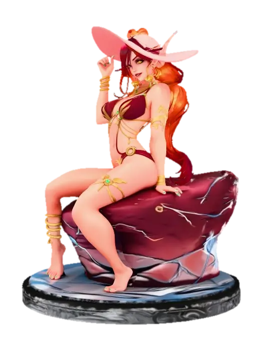 Seaside blood elf 3D model, vytvořený pomocí AI