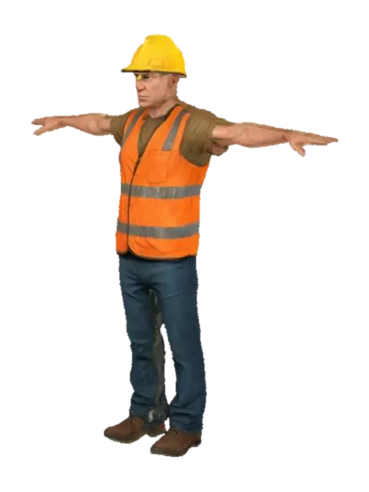Modello 3D Construction Safety Stance - Supervisor, generato dall’IA