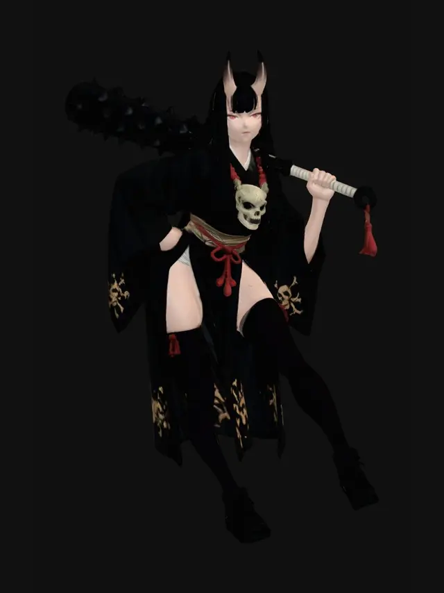 3D model for Oni Warlord with a Spiked Kanabo