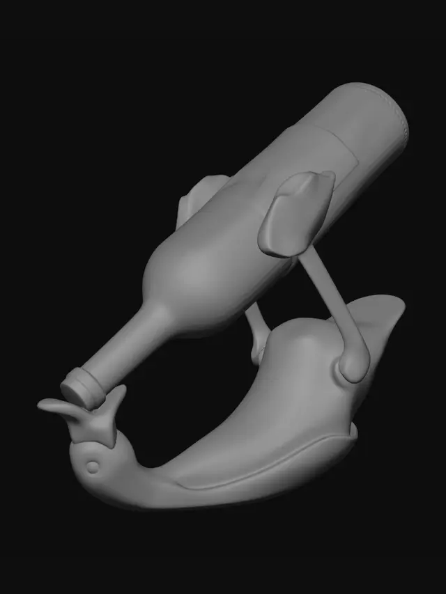 3D model for Duck-shaped wine bottle holder