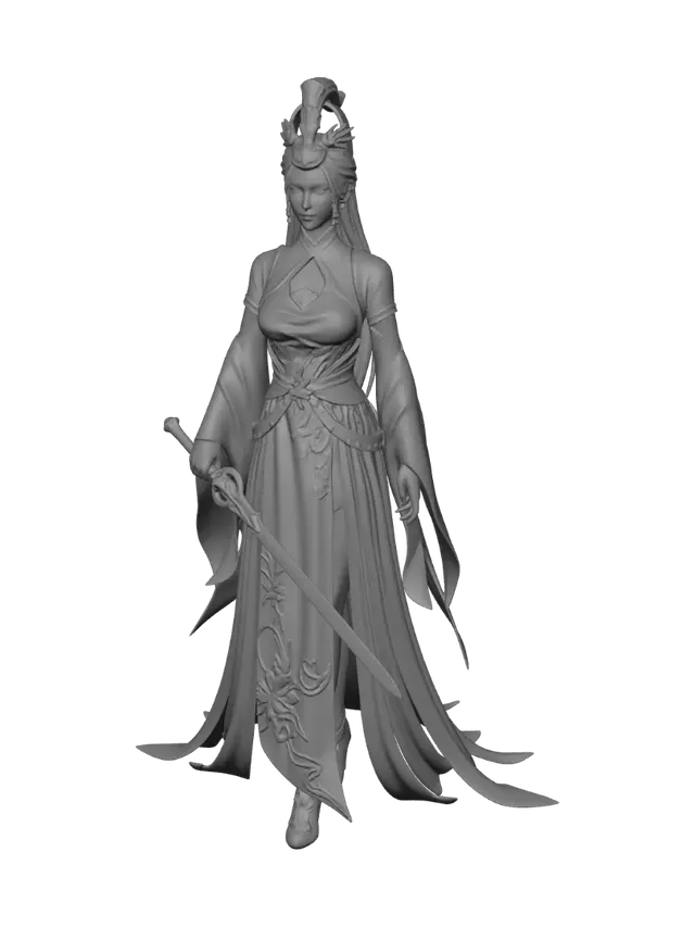 3D model for Jade Lotus Sword Maiden