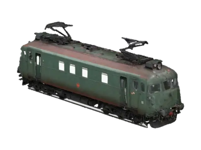 cold war era train - Locomotive 3D model, vytvořený pomocí AI