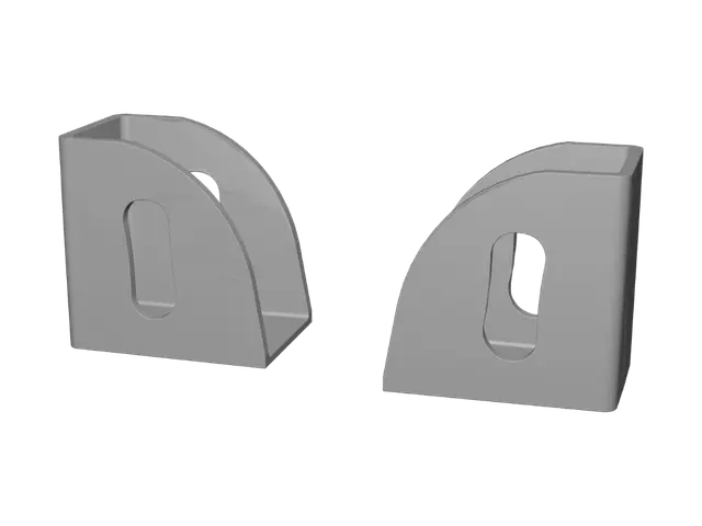 3D model for Black 3D Printed Mounting Brackets