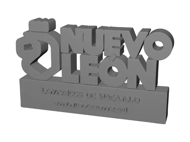3D model for Nuevo León Travel Logo
