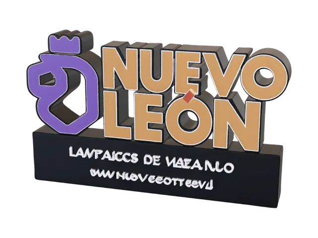 3D model for Nuevo León Travel Logo