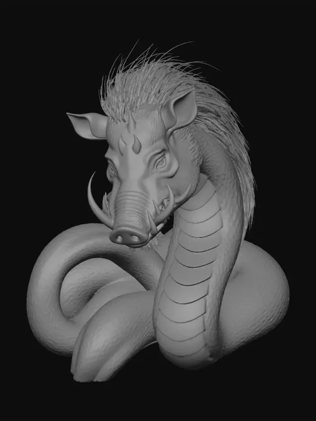 3D model for Moonlit River Serpent