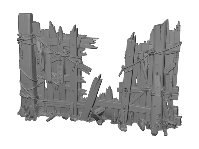 3D model for Weathered Timber Gate