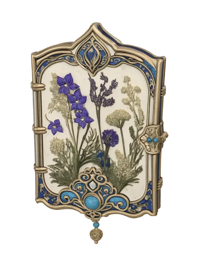 3D model for Golden Floral Manuscript