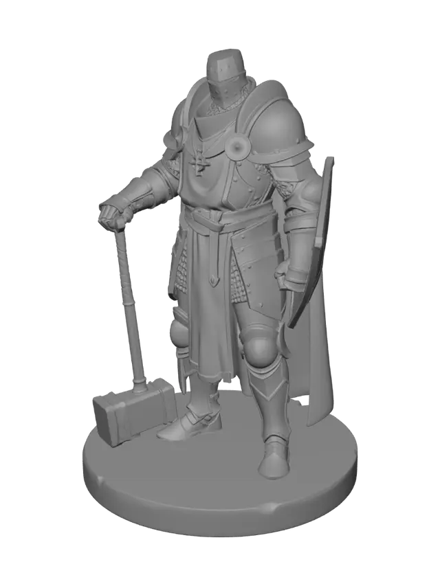 3D model for Iron Knight on a Pedestal