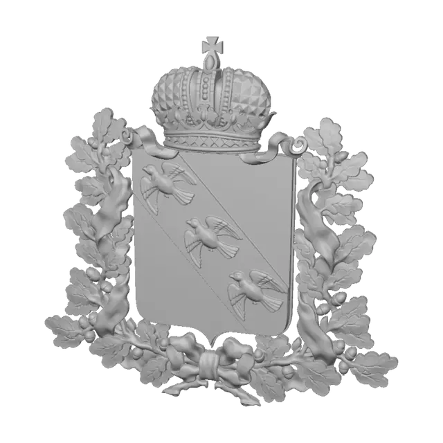 3D model for Crowned Doves Heraldry
