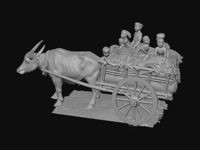 3D model for Oxen and the Child-Carrying Cart