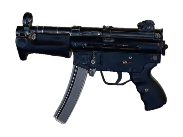 Curved Magazine Submachine Gun 3D model, vytvořený pomocí AI