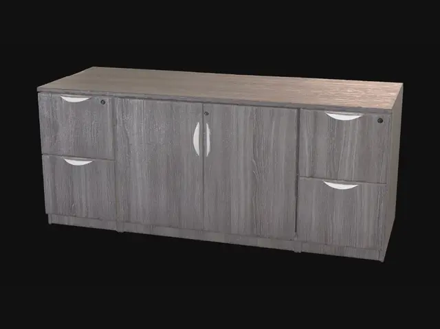 3D model for Gray Wood Sideboard