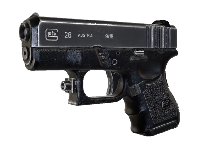 Glock 26 Pistol 3D model, vytvořený pomocí AI