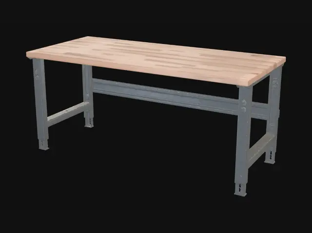 3D model for Wooden Top Workbench